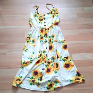 Vintage style sunflower sundress